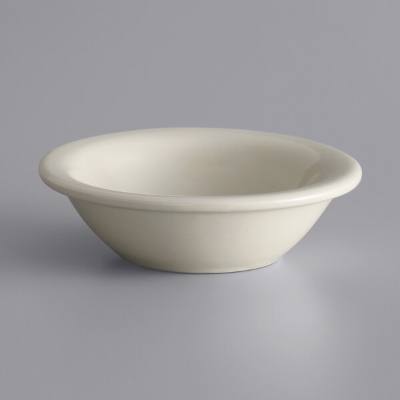 Libbey NR-11 Kingsmen White 4 oz. Ultima Cream White Narrow Rim Stoneware Fruit Bowl
