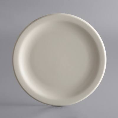 Libbey NR-22 Kingsmen White 8" Ultima Cream White Narrow Rim Round Stoneware Plate
