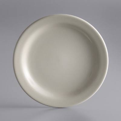 Libbey NR-5 Kingsmen White 5 1/2" Ultima Cream White Narrow Rim Round Stoneware Plate