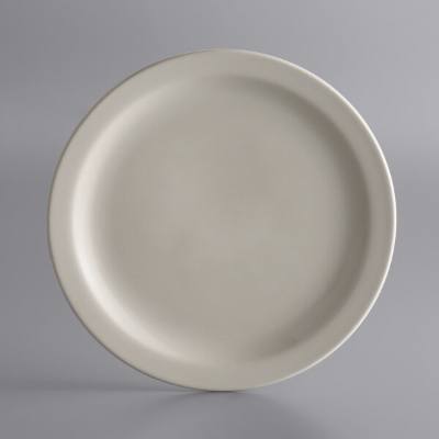 Libbey NR-9 Kingsmen White 9 1/2" Ultima Cream White Narrow Rim Round Stoneware Plate