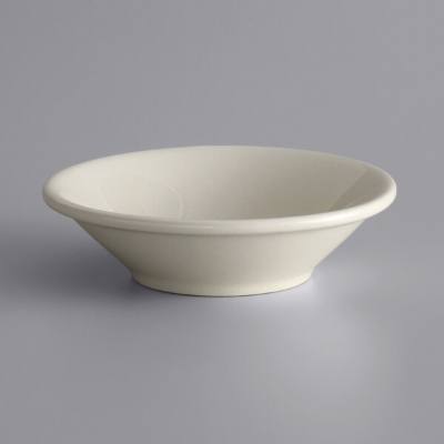 Libbey PWC-11 Princess White 4 oz. Ultima Cream White Rolled Edge Stoneware Fruit Bowl