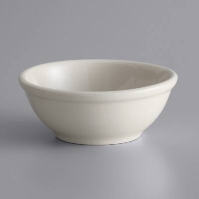 Libbey PWC-15 Princess White 12.5 oz. Ultima Cream White Round Rolled Edge Stoneware Oatmeal Bowl