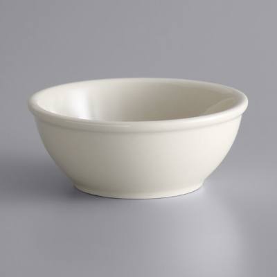 Libbey PWC-18 Princess White 16 oz. Ultima Cream White Round Rolled Edge Stoneware Oatmeal Bowl