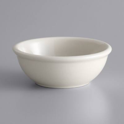Libbey PWC-24 Princess White 10 oz. Ultima Cream White Round Rolled Edge Stoneware Oatmeal Bowl