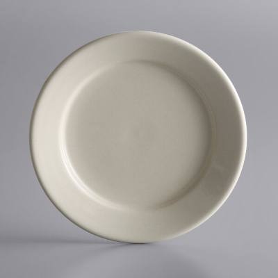 Libbey PWC-31 Princess White 6 1/4" Ultima Cream White Round Rolled Edge Stoneware Plate