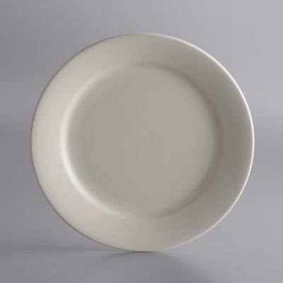 Libbey PWC-37 Princess White 11" Ultima Cream White Round Rolled Edge Stoneware Plate