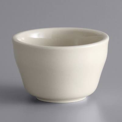 Libbey PWC-4 Princess White 8.5 oz. Ultima Cream White Rolled Edge Stoneware Bouillon