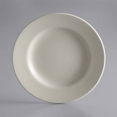 Libbey PWC-5 Princess White 5 1/2" Ultima Cream White Round Rolled Edge Stoneware Plate