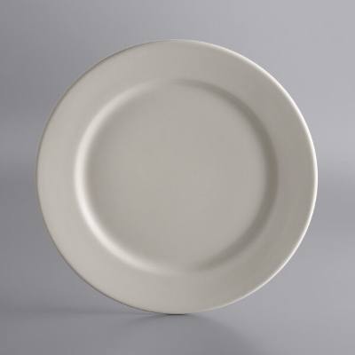 Libbey PWC-50 Princess White 12" Ultima Cream White Round Rolled Edge Stoneware Plate