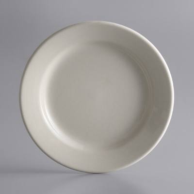 Libbey PWC-6 Princess White 6 5/8" Ultima Cream White Round Rolled Edge Stoneware Plate