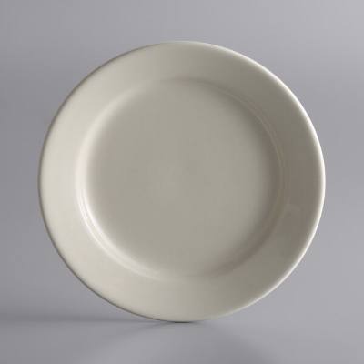 Libbey PWC-7 Princess White 7 1/8" Ultima Cream White Round Rolled Edge Stoneware Plate