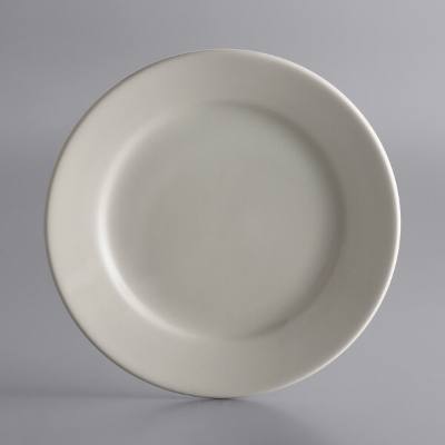 Libbey PWC-8 Princess White 9" Ultima Cream White Round Rolled Edge Stoneware Plate