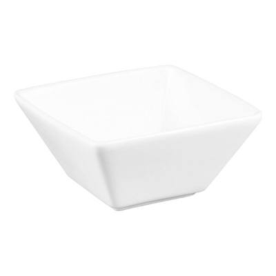 Libbey Slate 10 oz. Ultra Bright White Square Porcelain Bowl