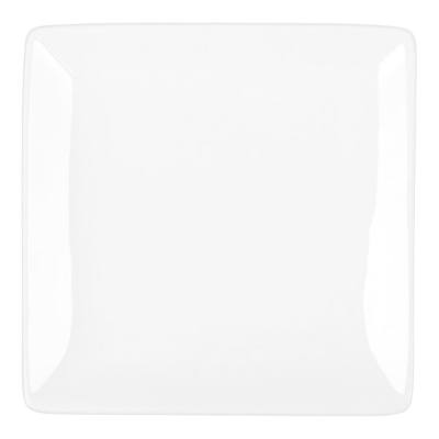 Libbey Slate 4" Ultra Bright White Coupe Square Porcelain Plate