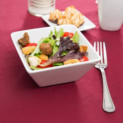 Libbey Slate 20 oz. Ultra Bright White Square Porcelain Bowl