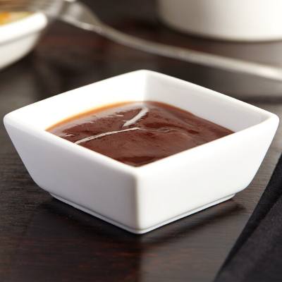 Libbey SL-3 Slate 2.75 oz. Ultra Bright White Square Porcelain Dipping Bowl