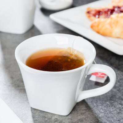 Libbey Slate 8 oz. Ultra Bright White Low Porcelain Cup