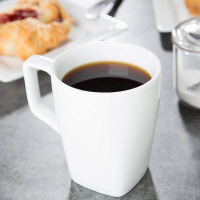 Libbey Slate 12.25 oz. Ultra Bright White Porcelain Mug