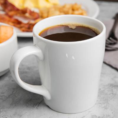 Libbey SYM-12 Porcelana 12 oz. Bright White Porcelain Seygo Mug