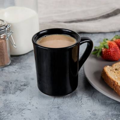 Libbey TM-8-BL Ultima 8.5 oz. Black Porcelain Tiara Mug