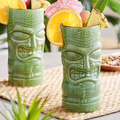 Libbey 20 oz. Green Tiki Tumbler
